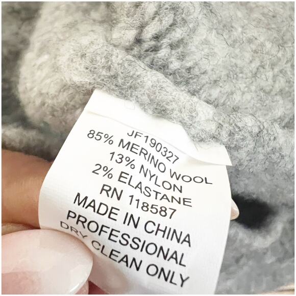 Jason Wu Women’s Fair Isle Sweater Wool Sz Small Gray Pink Oversized Crew Neck - Picture 11 of 12